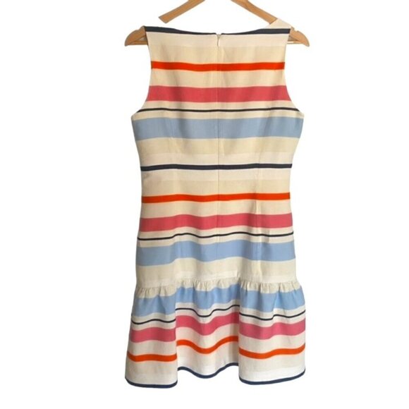 J. McLaughlin Striped Sleeveless Ruffle Dress 10 - Picture 3 of 5
